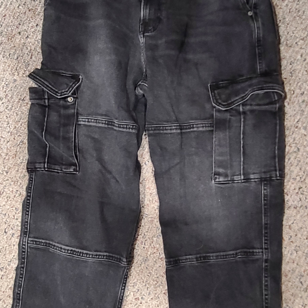 Hollister Men's Dark Gray Cargo Pants